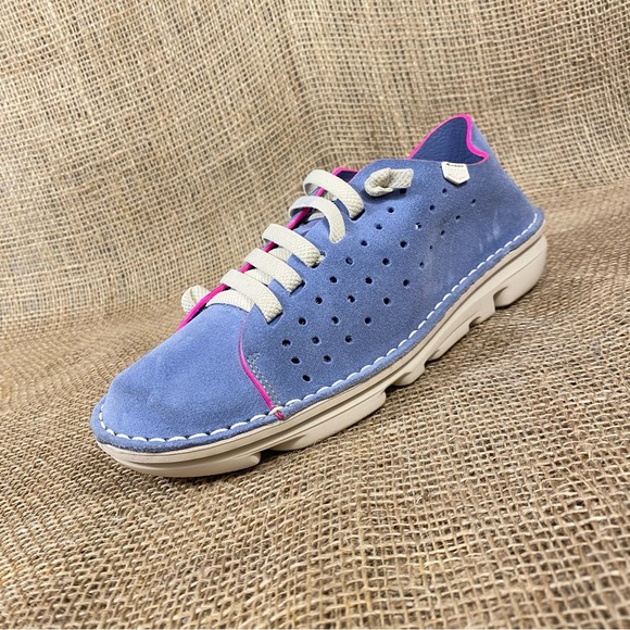 On Foot Running Walking Shoe Slip On Jean Blue Suede Size 7.5 Eu 38 - Picture 1 of 9